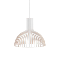 Secto Design Victo Small 4251 Pendelleuchte über dem Esstisch weiß laminiert