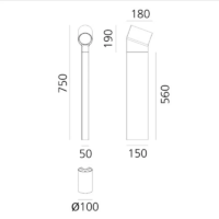 Artemide Oblique LED-Pollerleuchte – Bild 7