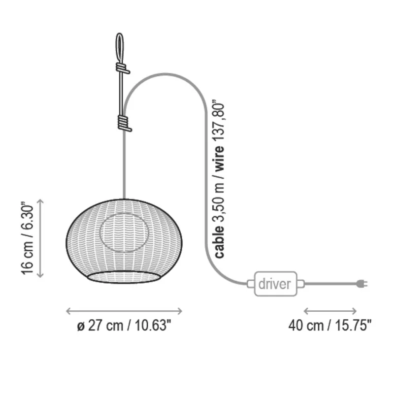 Bover Garota Hang Pendelleuchte Outdoor – Bild 7