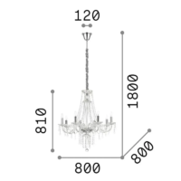 Ideal Lux Amadeus Kronleuchter 8-flammig – Bild 5