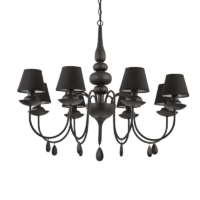 Ideal Lux Blanche Kronleuchter 8-flammig schwarz