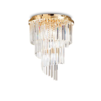 Ideal Lux Carlton PL12 Deckenleuchte Gold