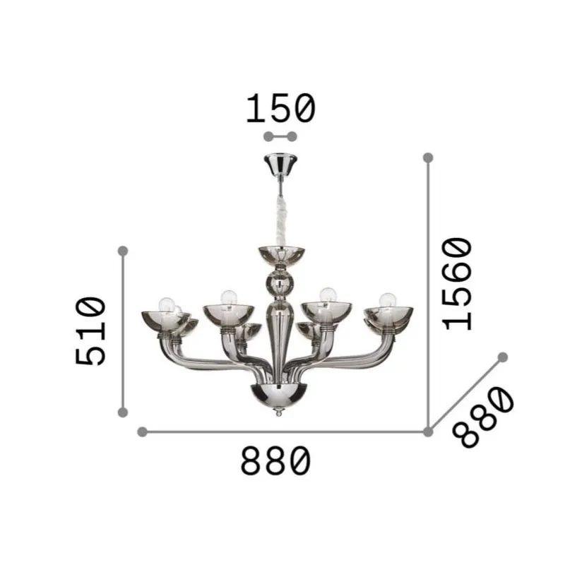 Ideal Lux Casanova Kronleuchter 8-flammig – Bild 5