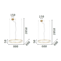 Ideal Lux Crown LED-Pendelleuchte – Bild 6
