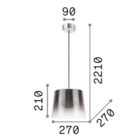Ideal Lux Fade SP1 Glas Pendelleuchte – Bild 8