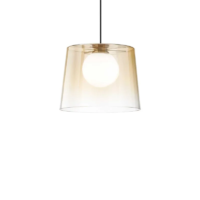 Ideal Lux Fade SP1 Glas Pendelleuchte Bernstein