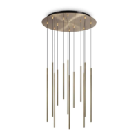 Ideal Lux Filo SP12 LED-Pendelleuchte Messing