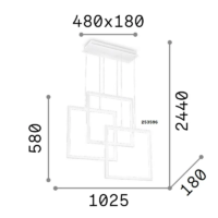 Ideal Lux Frame SP Rettangolo LED-Pendelleuchte – Bild 3