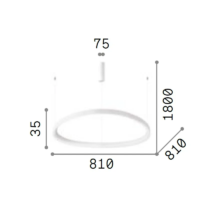 Ideal Lux Gemini LED-Pendelleuchte Ø 81 cm – Bild 8