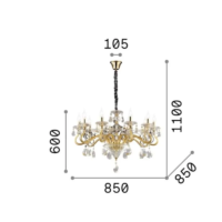 Ideal Lux Negresco Kronleuchter 10-flammig – Bild 6