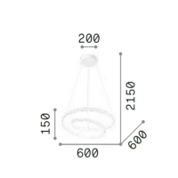 Ideal Lux Oz LED-Pendelleuchte Ø 60 cm – Bild 5