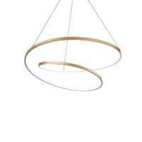 Ideal Lux Oz LED-Pendelleuchte Ø 60 cm Messing