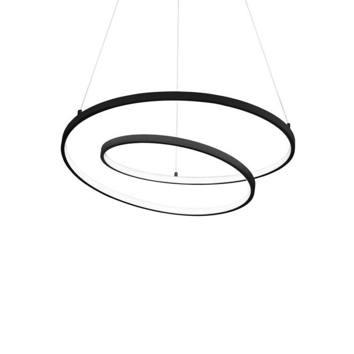 Ideal Lux Oz LED-Pendelleuchte Ø 60 cm schwarz