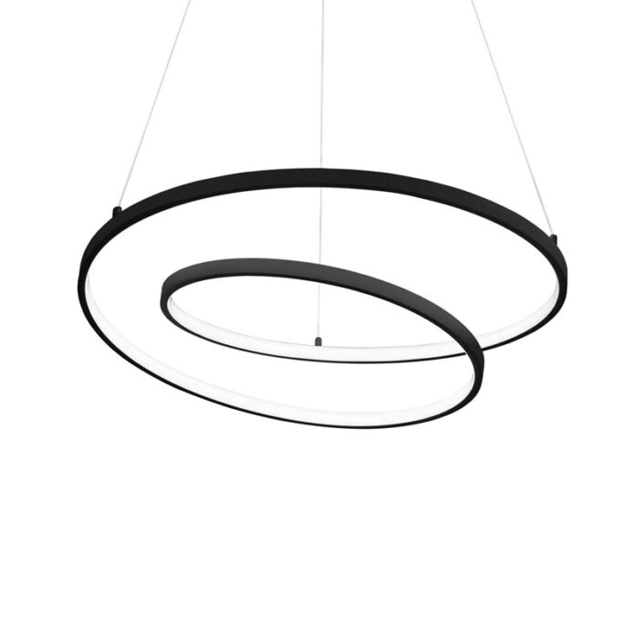 Ideal Lux Oz LED-Pendelleuchte Ø 80 cm schwarz
