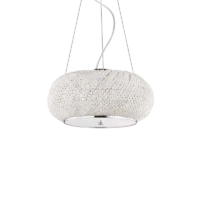 Ideal Lux Pashà Pendelleuchte Chrom 40 cm