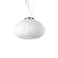 Ideal Lux Plissè Pendelleuchte Chrom 35 cm
