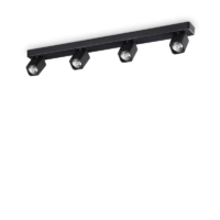 Ideal Lux Rudy Deckenstrahler 4-flammig schwarz