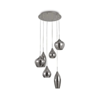Ideal Lux Soft SP6 Pendelleuchte Rauchglas