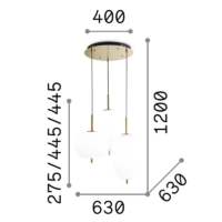 Ideal Lux Umile SP3 LED-Pendelleuchte – Bild 4