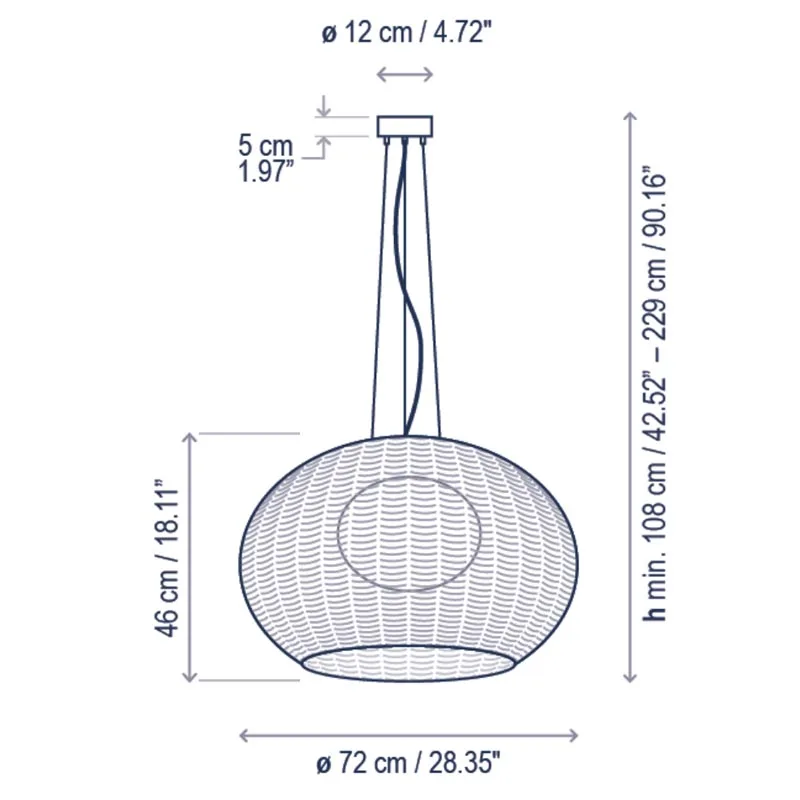 Bover Garota S/02 Outdoor Pendelleuchte – Bild 7