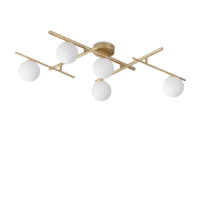 Ideal Lux Atlas Deckenleuchte 5-flammig Gold