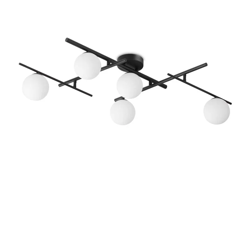 Ideal Lux Atlas Deckenleuchte 5-flammig schwarz