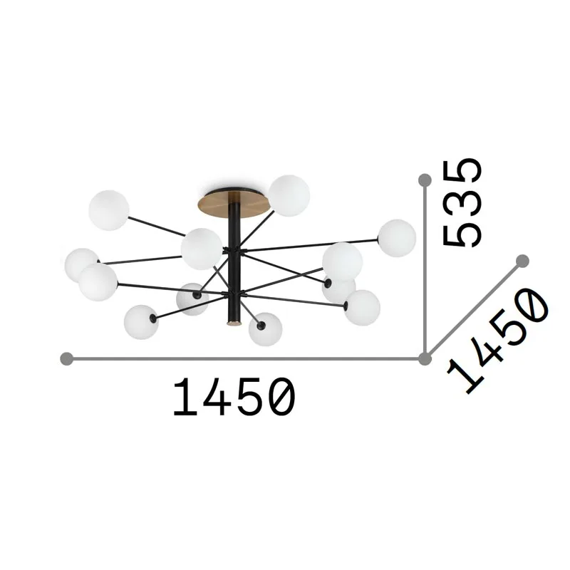 Ideal Lux Cosmopolitan Deckenleuchte 12-flammig – Bild 4