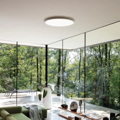 Ideal Lux Fly Slim LED-Deckenleuchte Ø 45 cm weiss