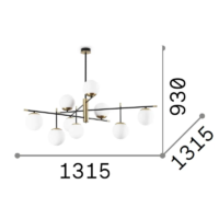 Ideal Lux Gourmet Deckenleuchte 9-flammig – Bild 5