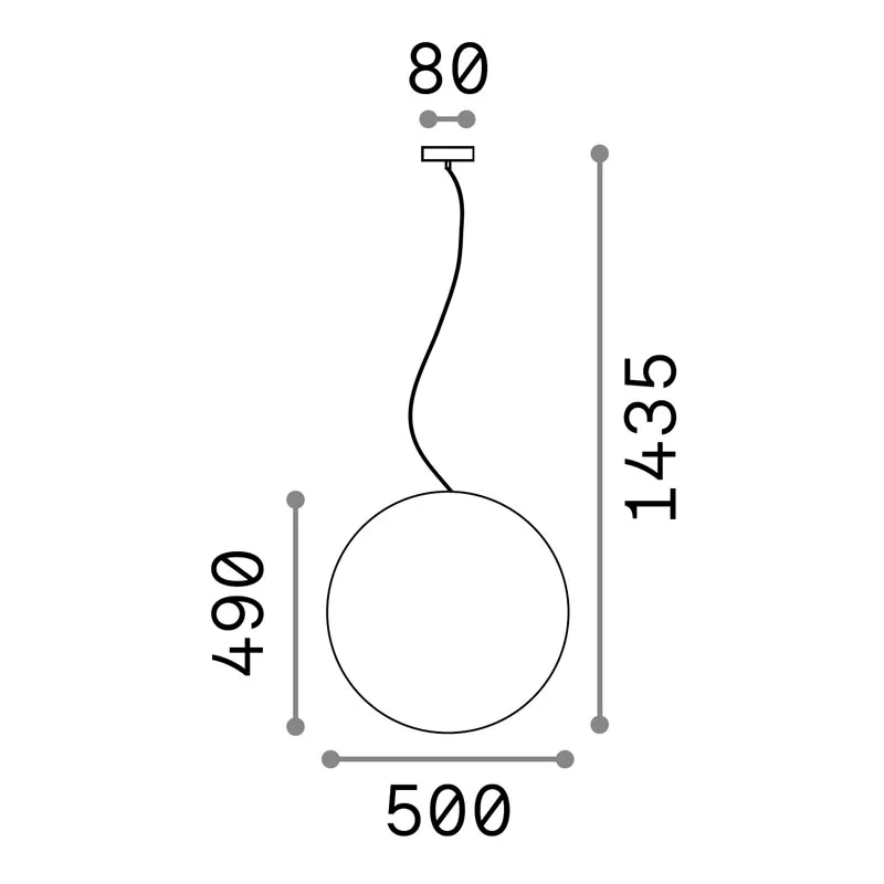 Ideal Lux Sole D50 Außenpendelleuchte – Bild 3