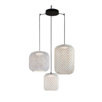 Bover Nans S/3L LED-Pendelleuchte beige
