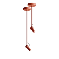 KUNDALINI Bird LED-Deckenleuchte Ziegelrot