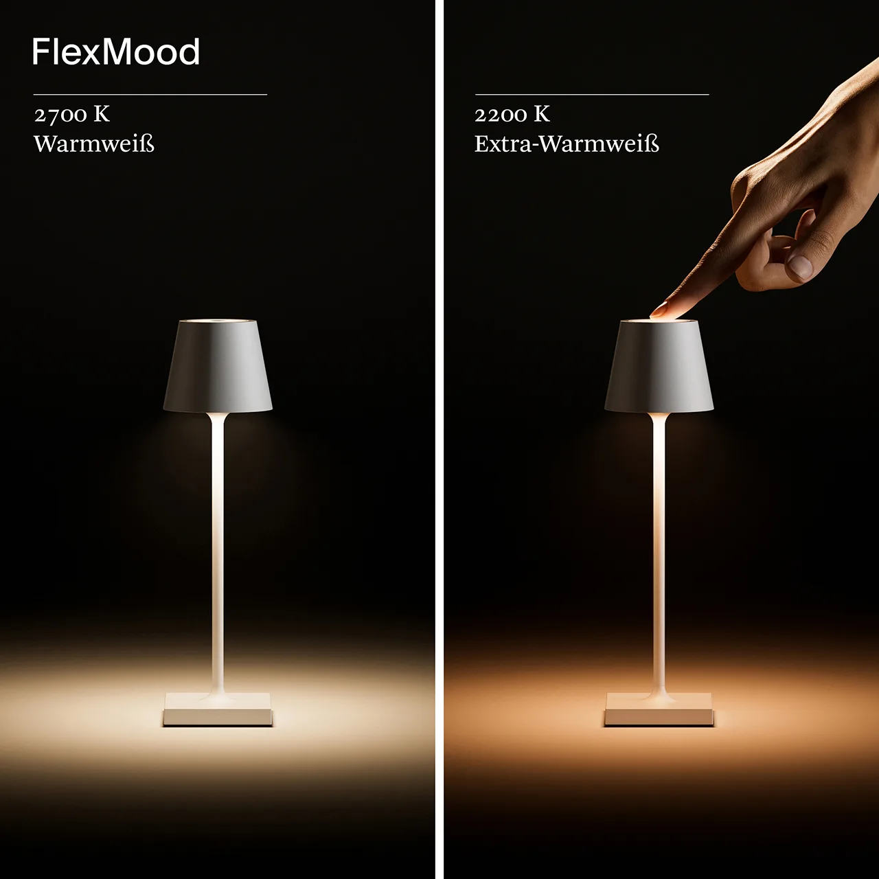 Sigor Nuindie Pocket Akku Tischleuchte nebelgrau USB-C – Bild 5