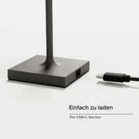 Sigor Nuindie Pocket Akku Tischleuchte graphitgrau USB-C – Bild 9