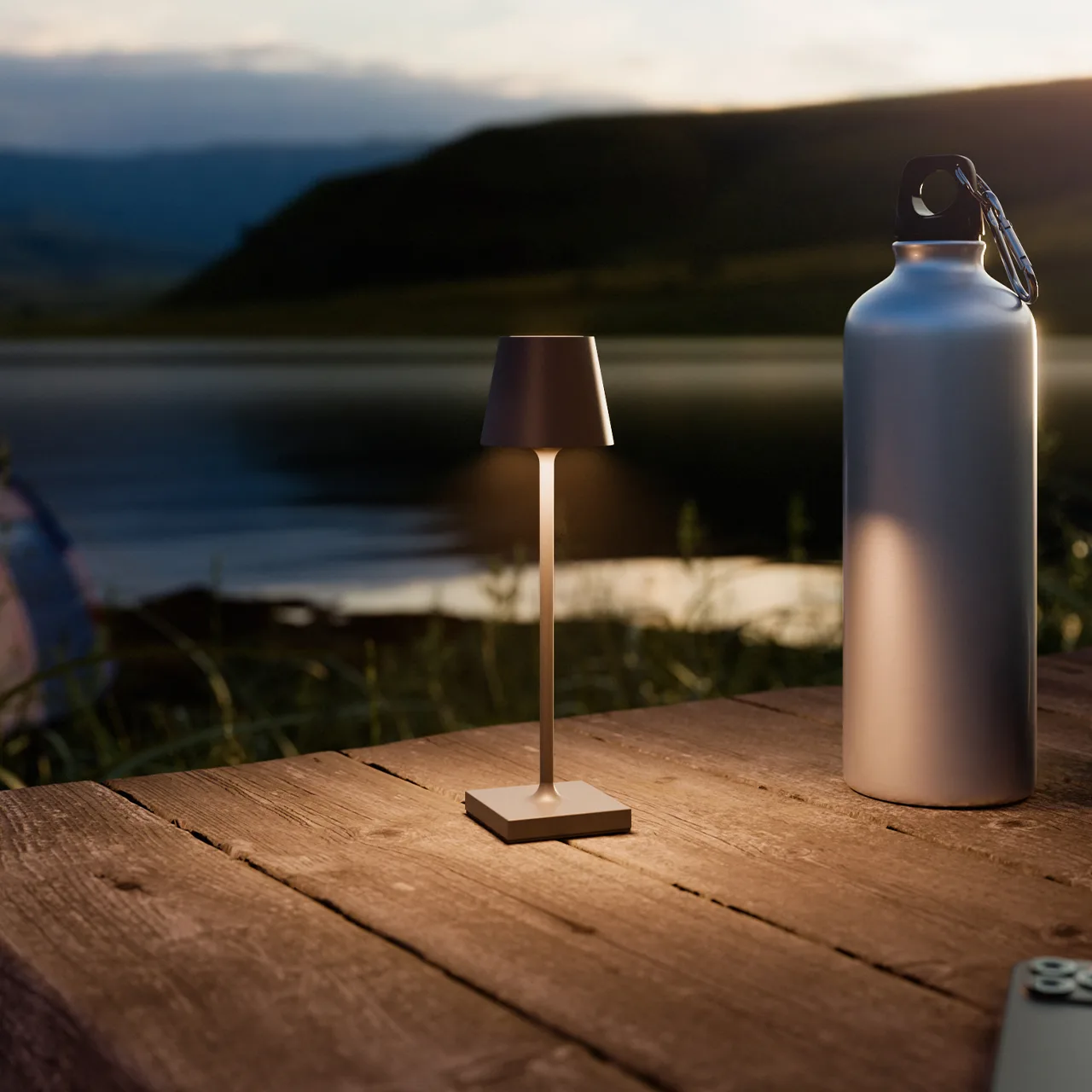 Sigor Nuindie Pocket Akku Tischleuchte graphitgrau USB-C