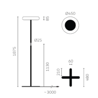 Belux oto 10 LED-Stehleuchte Ø 45 cm – Bild 10