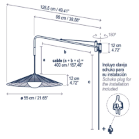 Bover Nans 55 A/98 Outdoor Wandleuchte – Bild 5