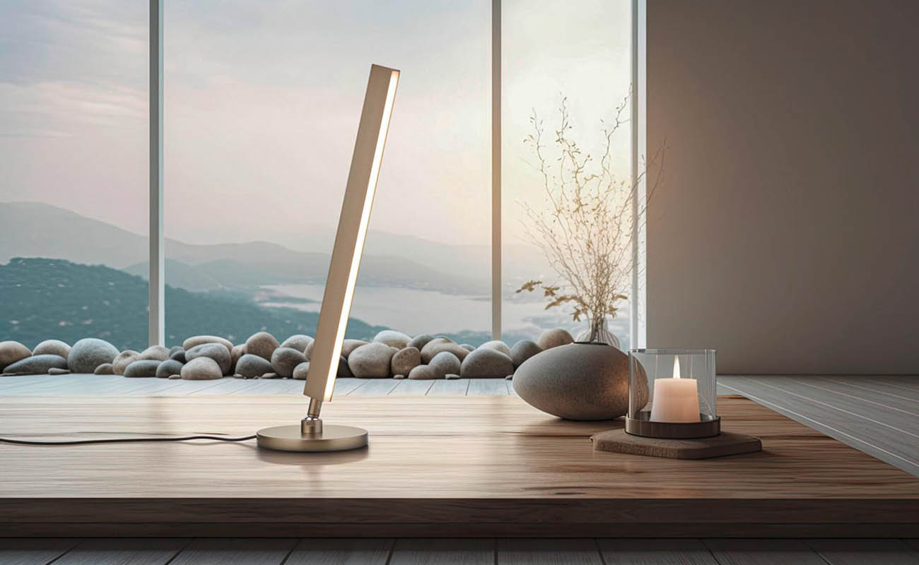Mit der Kosma zeigt Knapstein eine moderne und minimalistische Tischleuchte