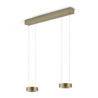Knapstein ZERA-2 LED-Pendelleuchte zweiflammig Effekt Bronze