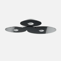 Lodes Bugia Triple LED-Deckenleuchte schwarz glänzend