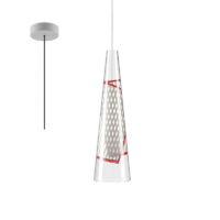 Lodes Cono di Luce large LED-Pendelleuchte rot weiss