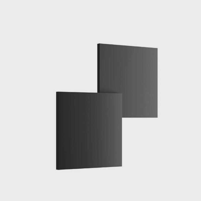 Lodes Puzzle Double Square LED-Wandleuchte schwarz matt