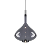 Lodes Sky-Fall Medium LED-Pendelleuchte Clossy Smoke