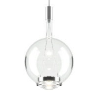 Lodes Sky-Fall Round Large LED-Pendelleuchte Clear