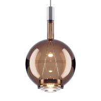 Lodes Sky-Fall Round Large LED-Pendelleuchte Glossy Bronze