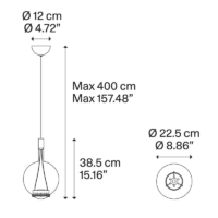 Lodes Sky-Fall Round Medium LED-Pendelleuchte Ø 22,5 cm – Bild 11