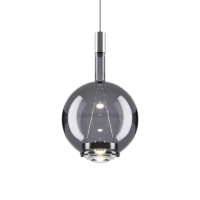 Lodes Sky-Fall Round Medium LED-Pendelleuchte Glossy Smoke