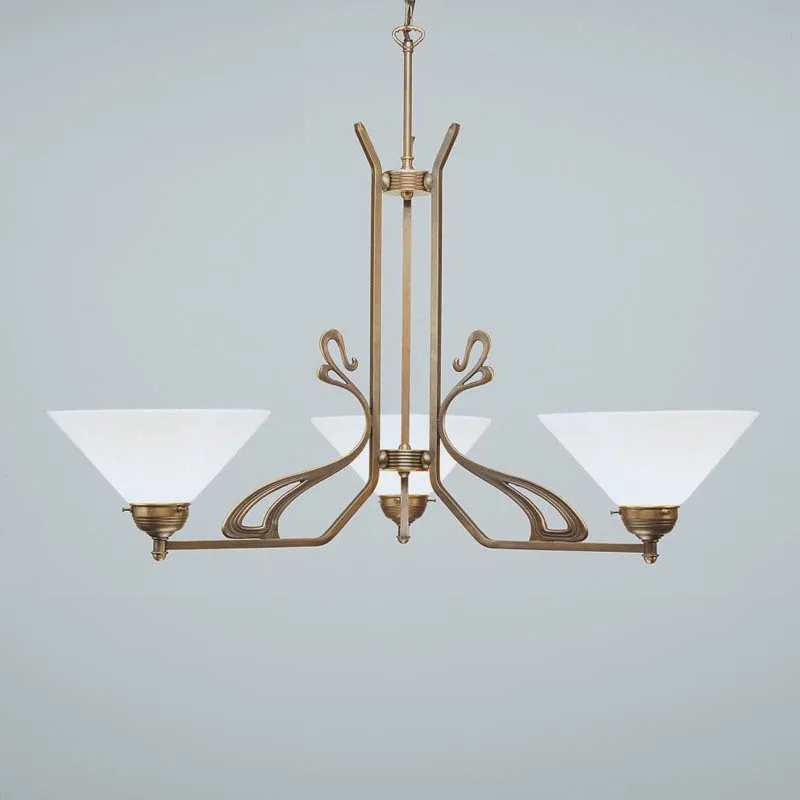 BERLINER MESSINGLAMPEN D45-25 op B Kronleuchter