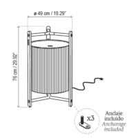Bover Kando P/76 Indoor Bodenleuchte – Bild 5