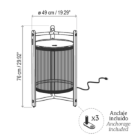 Bover Kando P/76 Outdoor Bodenleuchte – Bild 6